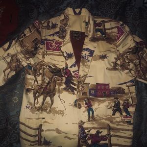 Vintage Circle T western printed blazer